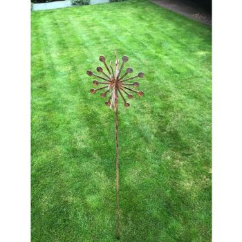 5Ft 3D Allium Plant Pin (2 Parts) Bare Metal/Ready to Rust (Pack of 3) - Steel - H152 cm