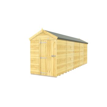 5 x 20 Feet Apex Shed - Single Door Without Windows - Wood - L592 x W147 x H217 cm