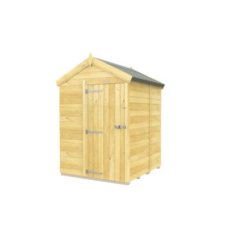 5 x 5 Feet Apex Shed - Single Door Without Windows - Wood - L158 x W147 x H217 cm