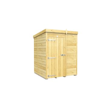 5 x 5 Feet Pent Shed - Single Door Without Windows - Wood - L147 x W158 x H201 cm