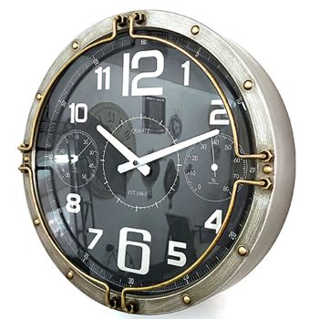 Wall Clock - L8 x W40 x H40 cm - Silver