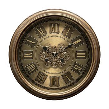 56cm Wall Gear Clock for Living Room/Hallway/Dining Room - Metal - L9 x W56 x H56 cm