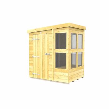 6ft x 4ft Pent Potting Shed - Wood - L118 x W185 x H201 cm