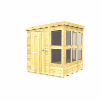 6ft x 6ft Pent Potting Shed - Wood - L178 x W185 x H201 cm