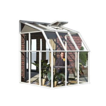 Lean To Greenhouse Sun Room Clear 6 x 6 - Polycarbonate/Acrylic - L200 x W200.5 x H247 cm