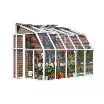 Lean To Greenhouse Sun Room Clear 6 x 10 - Polycarbonate/Acrylic - L324 x W200.5 x H247 cm