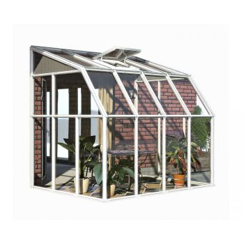 Lean To Greenhouse Sun Room Clear 6 x 12 - Polycarbonate/Acrylic - L386 x W200.5 x H247 cm