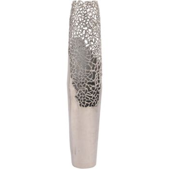 Apo Coral Large Vase - Aluminium - L22 x W22 x H115 cm - Silver