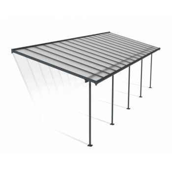 Patio Cover Sierra 3X9.15 Clear - Polycarbonate - L924 x W299 x H305 - Grey