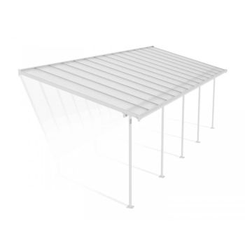 Patio Cover Sierra 3 x 8.51 Clear - Polycarbonate - L860 x W299 x H305 cm - White