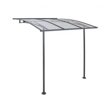 Patio Cover Vega Door Awning Canopy 2000 Clear - Acrylic - L200.5 x W199.6 x H261 cm - Grey