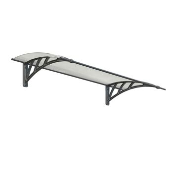 Patio Cover Neo Door Awning Canopy 1350 Twinwall - Polycarbonate - L136.5 x W85.5 x H30 cm - Grey