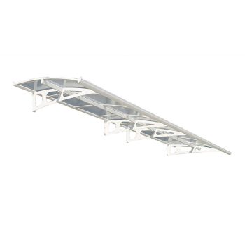 Patio Cover Bordeaux Door Awning Canopy 4460 Clear - Acrylic - L447 x W139 x H33 cm - White
