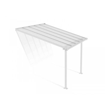 Patio Cover Olympia 3 x 3.05 Clear - Polycarbonate - L307 x W300 x H305 cm - White