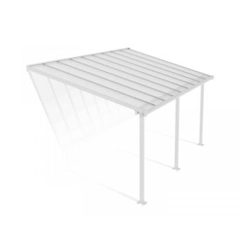 Patio Cover Olympia 3 x 5.46 Clear - Polycarbonate - L546 x W300 x H305 cm - White