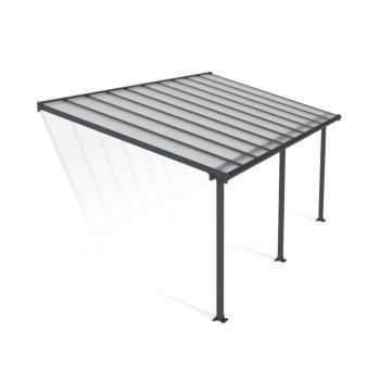 Patio Cover Olympia 3 x 6.10 Clear - Polycarbonate - L619 x W300 x H305 cm - Grey