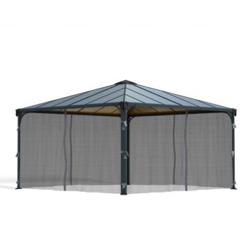 Net Curtain set for Square Gazebo 4X - L436 x W436 x H217 cm (Gazebo Not Included)