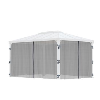 Net Curtain Set for Rectangle Gazebo 4X - L401 x W401 x H217 cm (Gazebo Not Included)