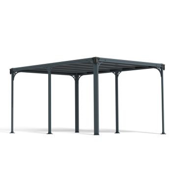 Milano 4300 Garden Gazebo Grey Bronze - Polycarbonate - L426 x W309 x H225 cm - Grey