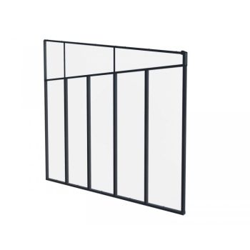 Patio Cover 4 Series Sidewall - Acrylic - L319 x W6.7 x H305 cm - Grey