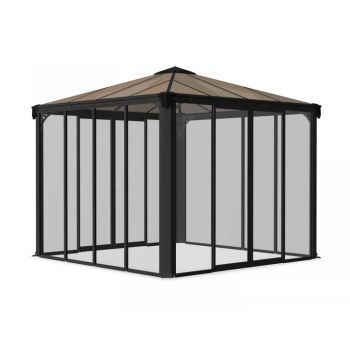 Gazebo Ledro 3000 Closed - Polycarbonate/Acrylic - L295 x W295 x H276 cm - Grey