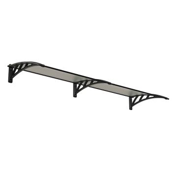 Patio Cover Neo Door Awning Canopy 2360 Twinwall - Polycarbonate - L238 x W76 x H25 cm - Grey