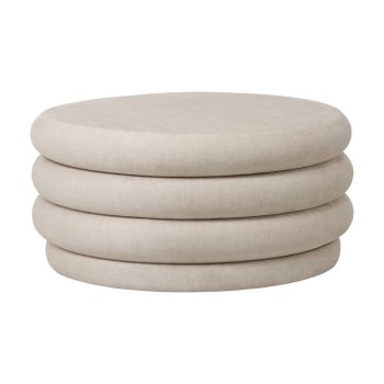 Casa Storage Ottoman - Plywood/MDF/EPE/Foam - L78 x W78 x H40 cm - Cream
