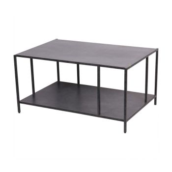 Brooks Coffee Table Mottled - Iron - L60 x W90 x H45.5 cm - Charcoal Black