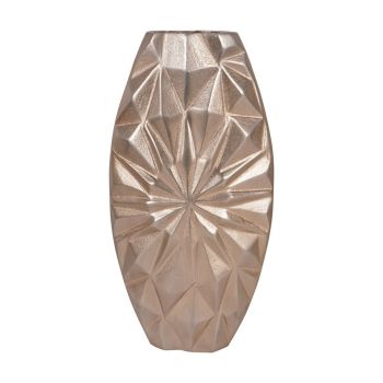 Hatton Cast Aluminium Vase - L8 x W16 x H33 cm - Champagne Gold