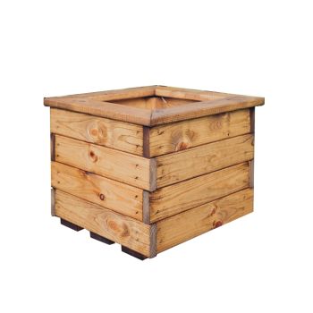 Valley Small Square Planter - Timber - L39 x W39 x H32 cm - Garden Trough - Fully Assembled