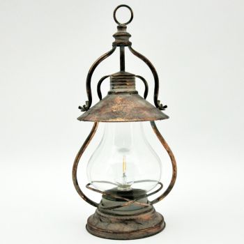 Battery and Bulb Garden Lantern - Metal - L24 x W24 x H43 cm