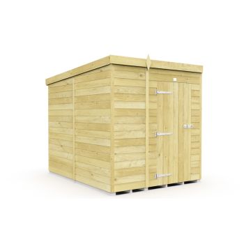 7 x 8 Feet Pent Shed - Single Door Without Windows - Wood - L231 x W214 x H201 cm