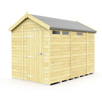 7 x 9 Feet Apex Security Shed - Single Door - Wood - L272 x W214 x H217 cm