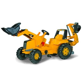 CAT Tractor with Frontloader and Rear Excavator