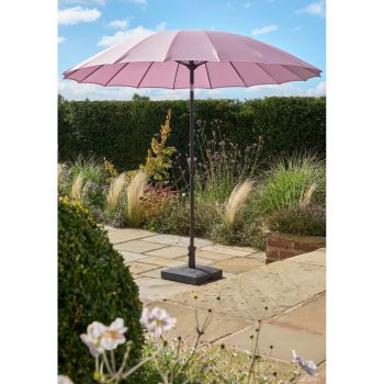 Royce Geisha 2.7m Canopy with Night Cover - Aluminium/Polyester - L270 x W270 x H245 cm - Anthracite/Pink