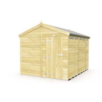 8 x 10 Feet Apex Security Shed - Single Door - Wood - L302 x W231 x H217 cm