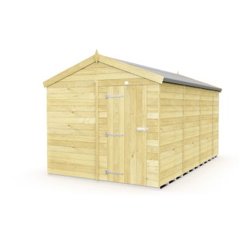 8 x 13 Feet Apex Shed - Single Door Without Windows - Wood - L387 x W231 x H217 cm