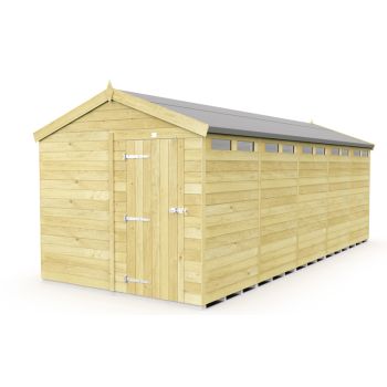 8 x 20 Feet Apex Security Shed - Single Door - Wood - L592 x W231 x H217 cm