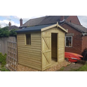 8 x 6 Feet Apex Shed - Pressure Treated Timber - L182 x W244 x H240 cm
