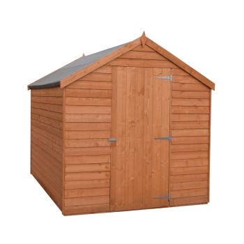 8 x 6 Feet Overlap Dip Treated Value Range Apex Shed Single Door