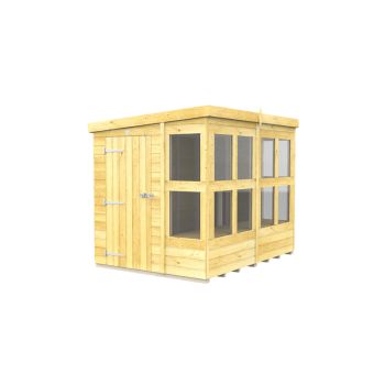 8 x 6 Feet Pent Potting Shed - Wood - L178 x W243 x H201 cm