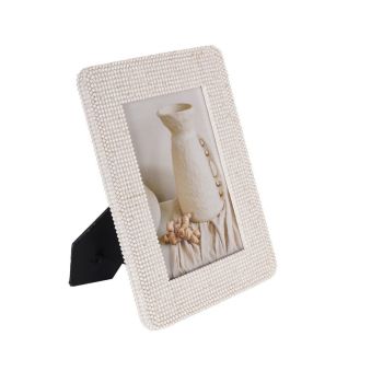 Sophia Photo Frame 13x18cm - Polyresin - L19.5 x W24.5 x H2 cm - White