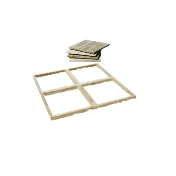Decking Kit 9m (9 Frames & 36 Tiles) - Timber - L100 x W100 x H6.5 cm