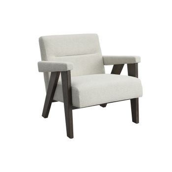 Abel Chair - Velvet Tweed/Ash - L80 x W70 x H73 cm - Milk/Chocolate - Full Assembly Required