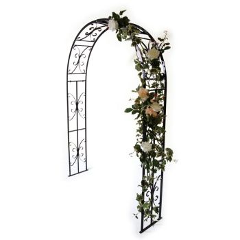 Buckingham Arch (Including Ground Spikes) Bare Metal/Ready to Rust - Steel - L30.4 x W137.2 x H218.4 cm