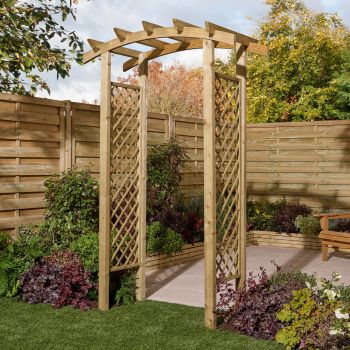 Charlbury Arch - Timber - L72 x W134 x H219 cm - Natural Finish