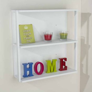 Arran 3 Shelf, Medium Wall Unit - W60 x D20 x H60 cm - Matt White