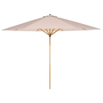3.0m Ashdown Wooden Parasol - Timber - L296 x W296 x H254 cm - Natural