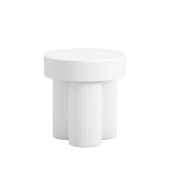 Astrid Indoor Side Table - Wood Variant - L45 x W45 x H48.5 cm - White - Partially Assembled