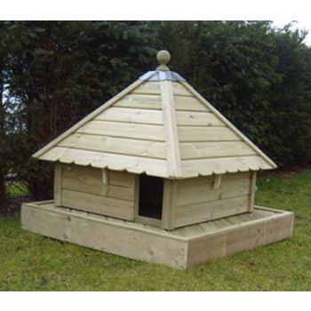 Aylesbury Large Square Floating Duck House, Waterfowl Nesting Box for Pond or Lake